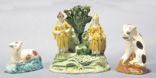 A pearlware group