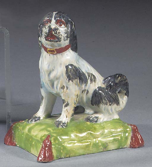 A pearlware model of a hound