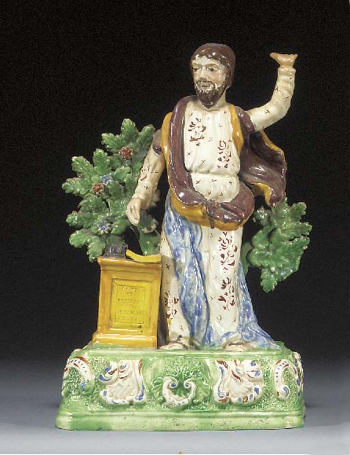 A pearlware figure of Jeramiah