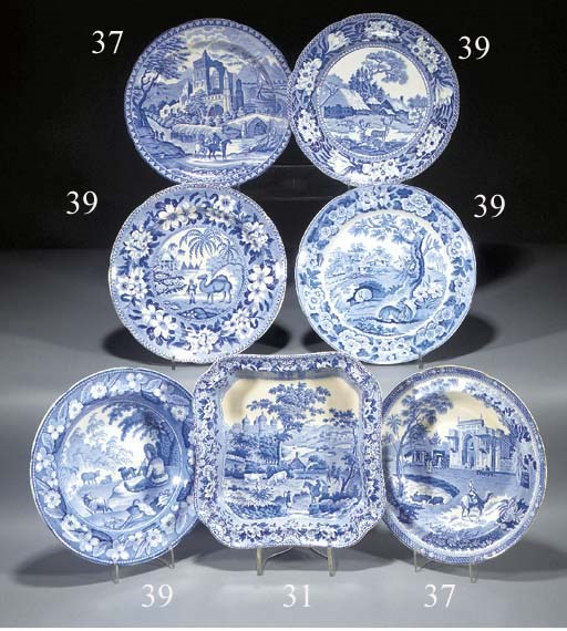 A John Rogers & Son shaped plate