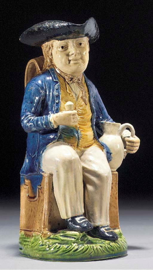 A creamware 'Sailor' toby jug