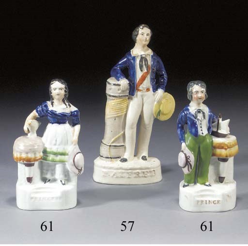 Two figures of the Prince of Wales and Princess Royal