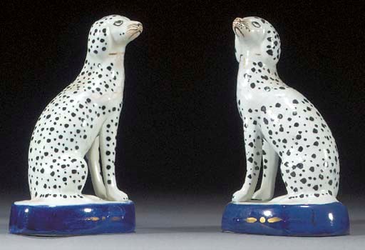 A pair of models of dalmations