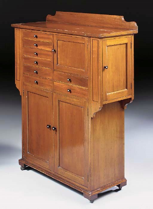 A Victorian mahogany dental cabinet,