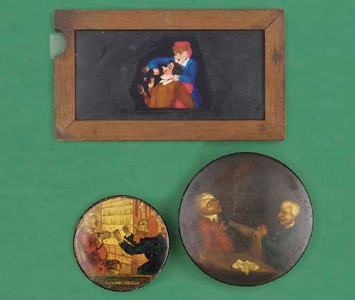 A late 18th-Century English round patch box,