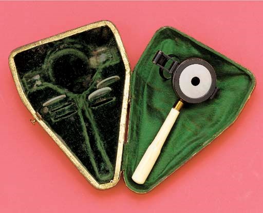 A Karl Wilhelm von Zehender (1819-1916) pattern ophthalmoscope of 1854,
