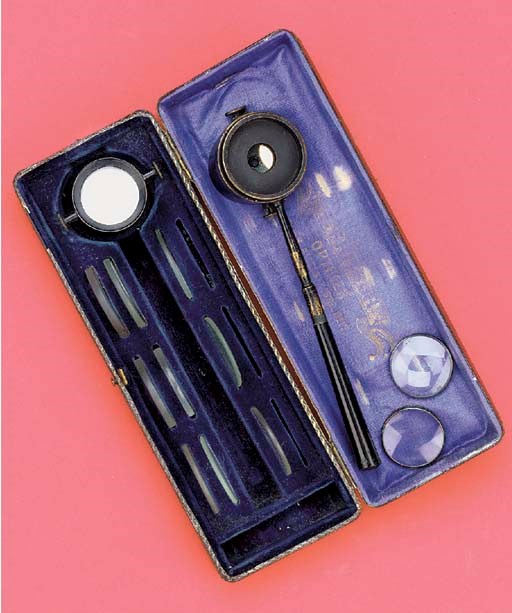 A fine Austrian ophthalmoscope circa 1865,