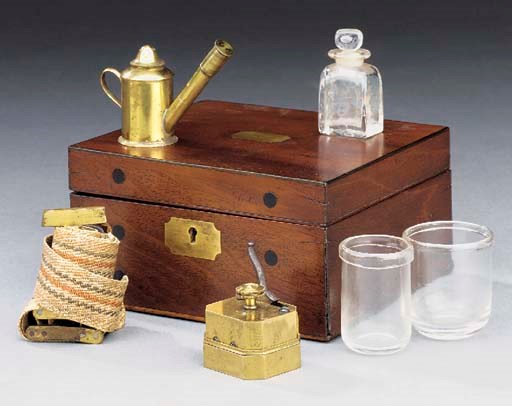 An early 19th-Century blood-letting set,