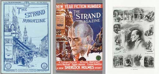 DOYLE, Arthur Conan, Sir, contributor. The Strand Magazine. London: George Newnes, 1891-1927. Volume I, number 7 - volume LXXIII, number 436. Illustrations by Sidney Paget, Walter Paget, Frank Wiles, Howard Elcock, and others.