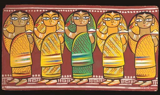 Women Holding Powder
Jamini Roy, India (1887-1972)
