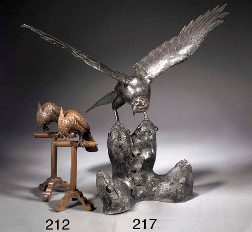 A Japanese bronze sectional model of an eagle
Meiji Period