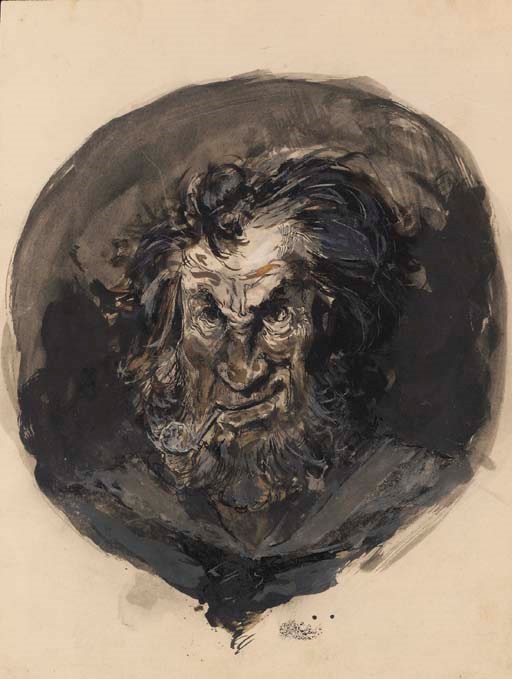HUGO, Victor (1802-1885). Les Travailleurs de la Mer. Paris: Eugène Hugues, s.d. [1882]. Grand in-8 (276 x 178 mm.). Reliure postérieure en maroquin rouge, plats ornés d'un triple filet doré en encadrement, dos orné à nerfs, couverture originale imprimée sur papier orange conservée. (Pagnant.)