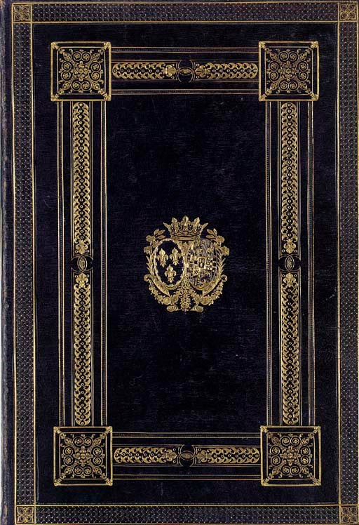 ISABEY, Jean-Baptiste (1767-1855). Voyage en Italie en 1822. Paris: Villain, s.d. Grand in-folio (405 x 270 mm.). Reliure de l'époque en maroquin aubergine, plats richement ornés à froid et dorés, aux armes de la duchesse de Berry, tranches dorées. (Simier Rel. du Roi.)