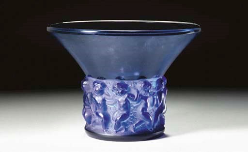 'FARANDOLE', A BLUE GLASS VASE