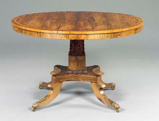 A GEORGE IV ROSEWOOD BREAKFAST TABLE,