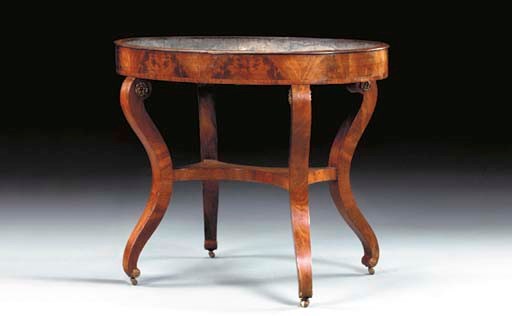 A RESTAURATION ORMOLU-MOUNTED MAHOGANY JARDINIERE,