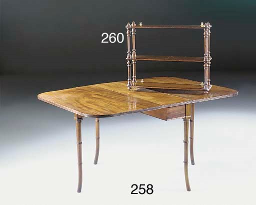 A SET OF VICTORIAN MAHOGANY THREE TIER HANGING SHELVES