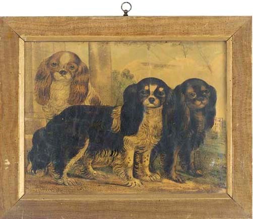 A pair of Victorian tinted prints