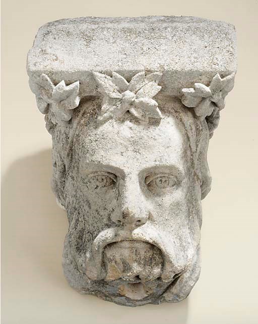 A Victorian sandstone corbel, 19th century