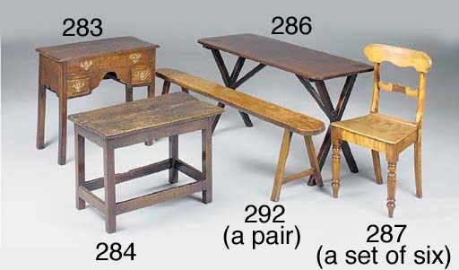 AN OAK CENTRE/SIDE TABLE, ENGLISH, LATE 18TH CENTURY
