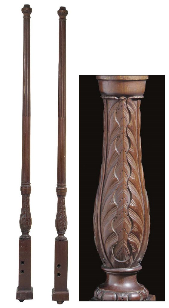 A GEORGE III MAHOGANY FOUR-POST BED