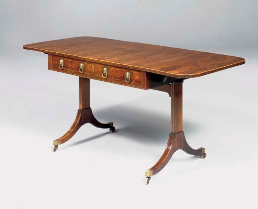A REGENCY ROSEWOOD SOFA TABLE