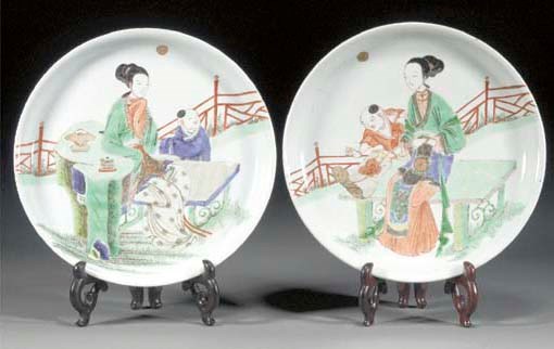 Two famille verte dishes
Kangxi