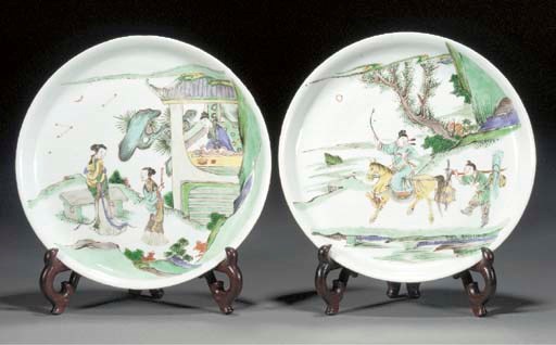 Two famille verte plates
Kangxi