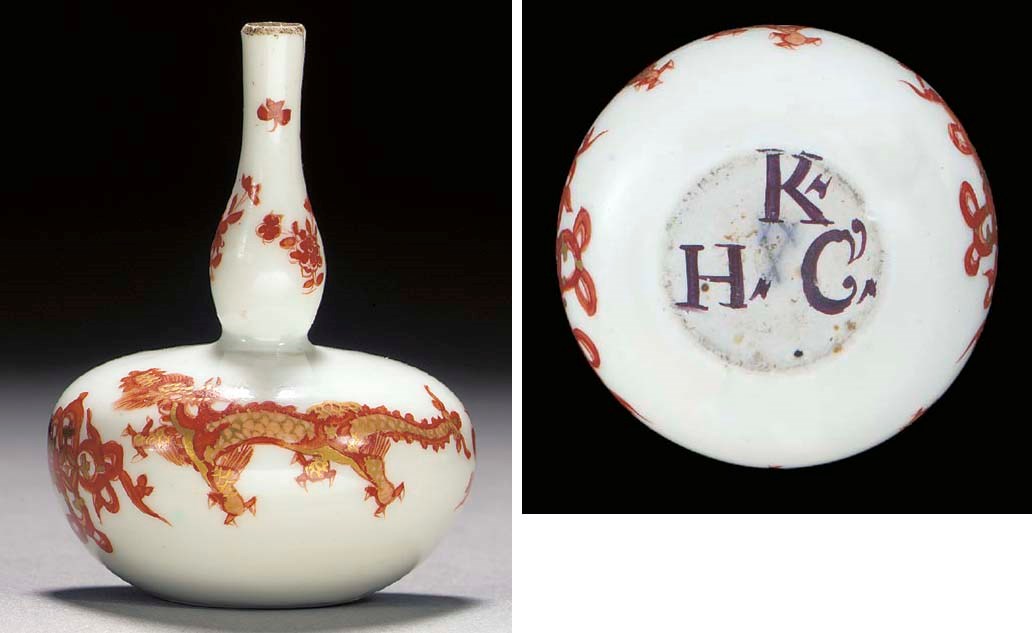 A Meissen miniature Kakiemon bottle