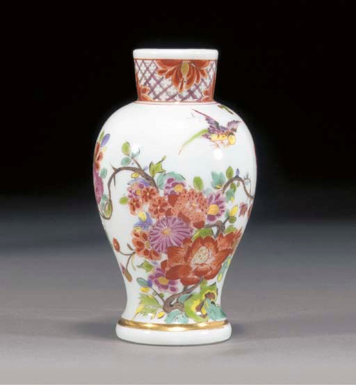 A Meissen small inverted baluster vase