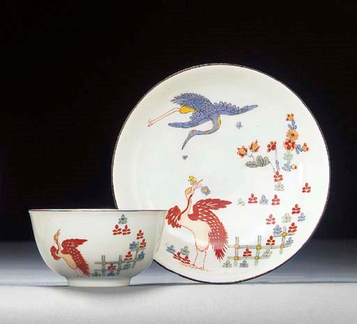 A Meissen Kakiemon teabowl and saucer