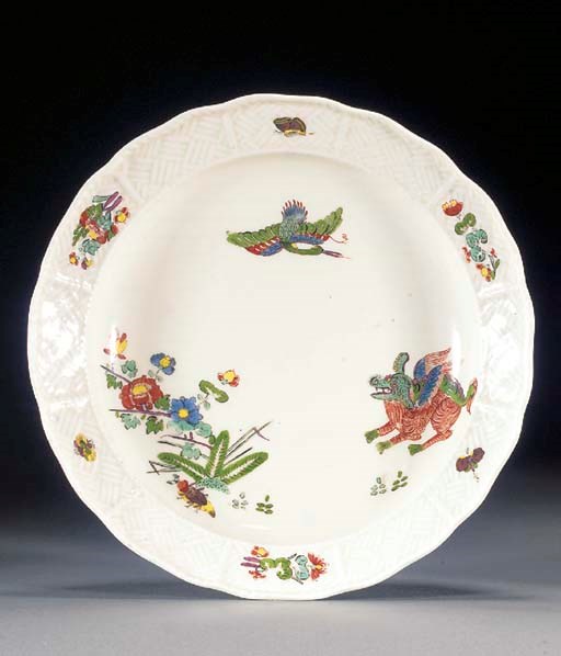 A Meissen Kakiemon shallow circular dish
