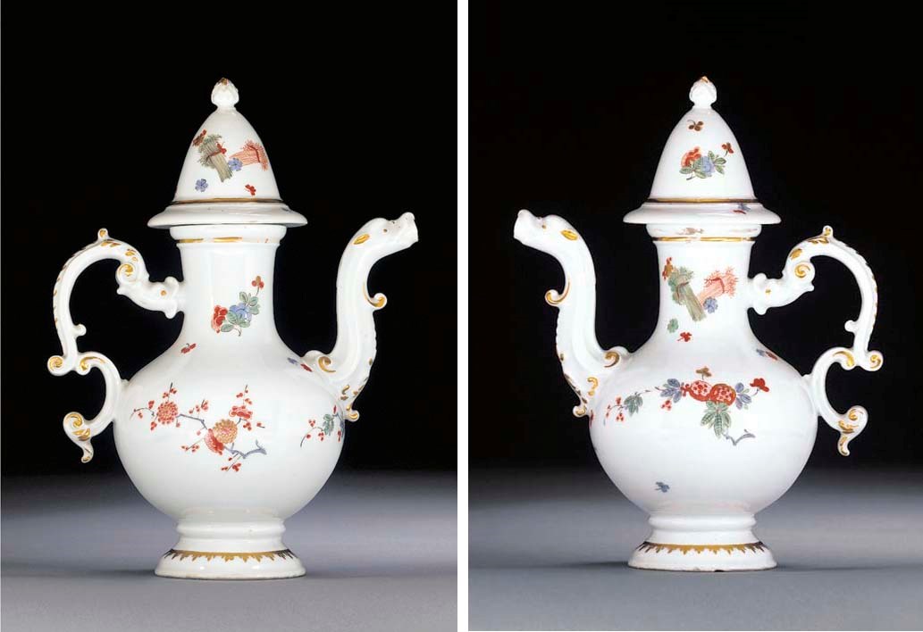 A Meissen kakiemon coffee-pot and cover made for the Turkish market