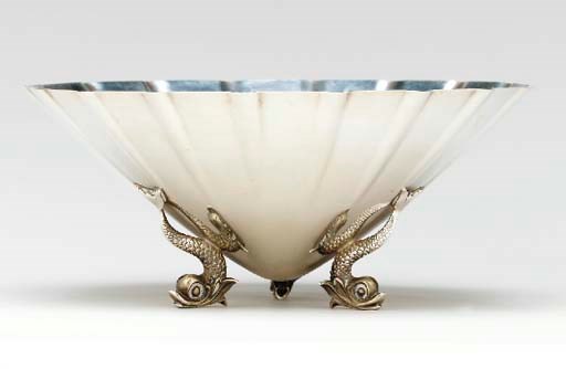 AN AMERICAN SILVER BOWL,