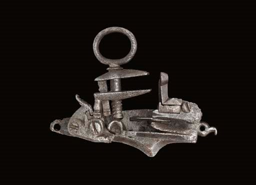 A RARE EARLY RIPOLL AGUJETA MECHANISM FOR A PISTOL