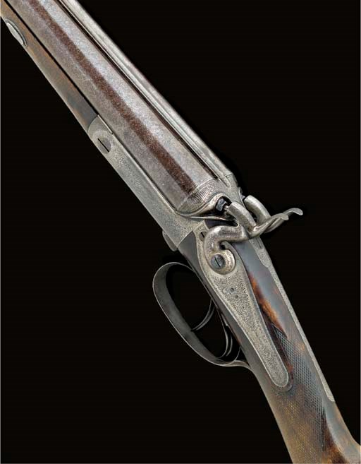 A 12-BORE HAMMER GUN BY BOSS, NO. 3245