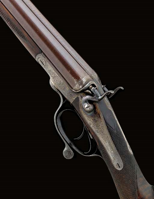 A 12-BORE HAMMER GUN BY E. M. REILLY, NO. 15318
