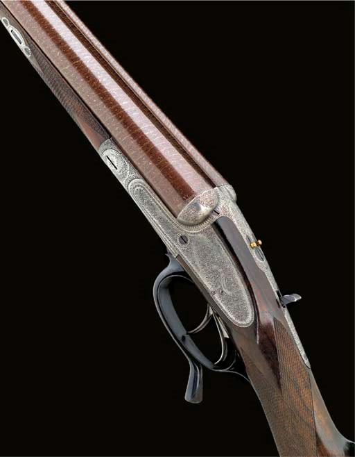 A FINE T. WATSON 1882 PATENT 12-BORE ROUNDED-BAR SIDELOCK NON-EJECTOR GUN BY T. W. WATSON, NO. 1170