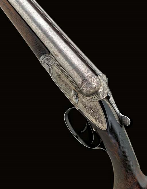 AN UNUSUAL 12-BORE (2¾IN) SIDEPLATED NON-EJECTOR GUN BY H. LEUE (BERLIN), NO. 2251/1255