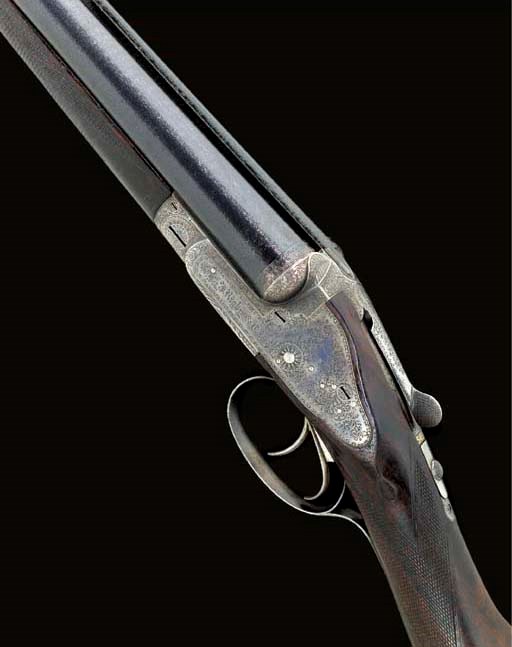 A RIGBY-BISSELL PATENT 12-BORE SIDELOCK EJECTOR GUN BY J. RIGBY, NO. 16673