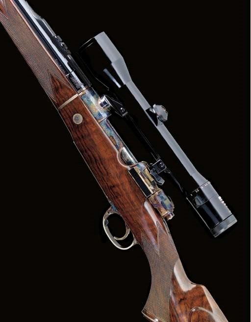 AN EXCEPTIONAL 9.3 X 64 MM TAKE-DOWN MAUSER SPORTING RIFLE BY HARTMANN & WEISS, NO. 8538