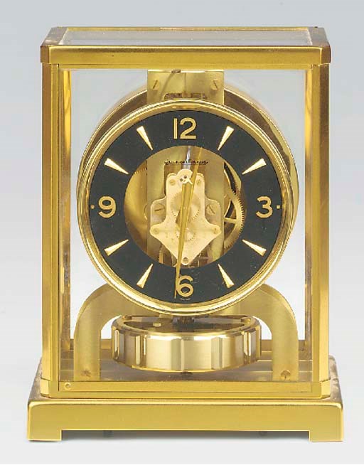 A Swiss gilt-brass Atmos timepiece, 1970s