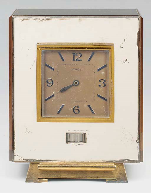 A Swiss gilt-brass and mirrored glass Atmos timepiece, 1930s