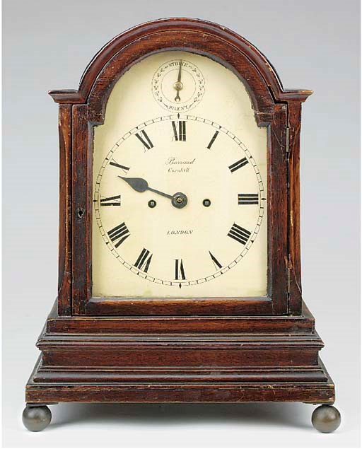 A George IV mahogany striking bracket clock, circa 1830