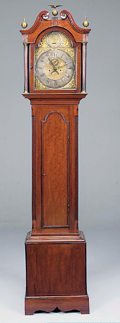 An English mahogany longcase clock