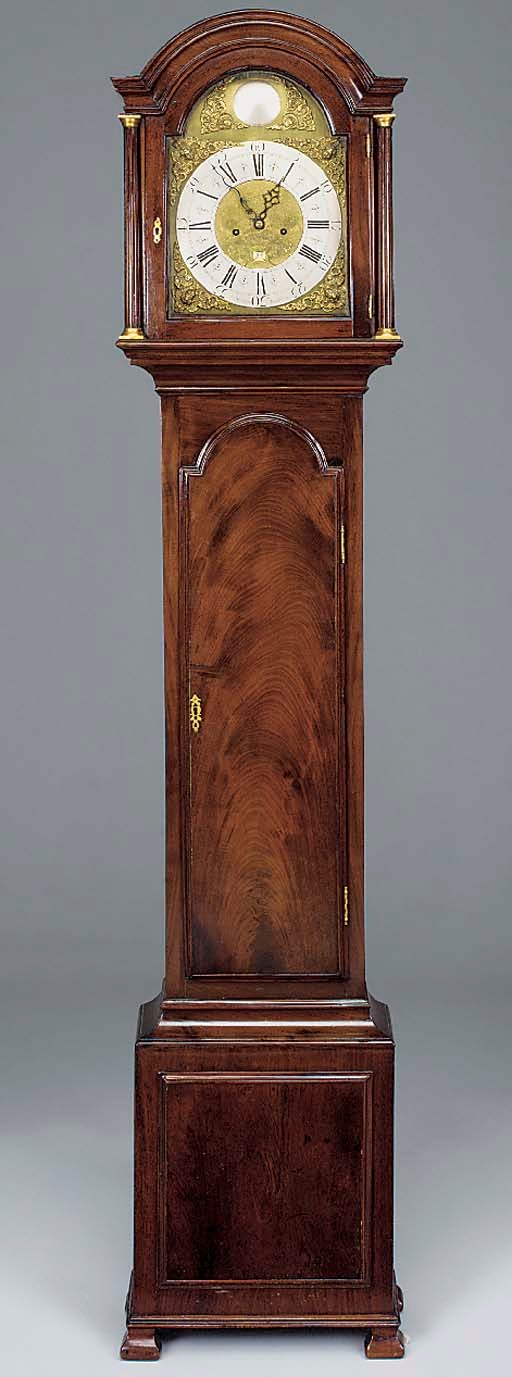An English mahogany longcase clock
