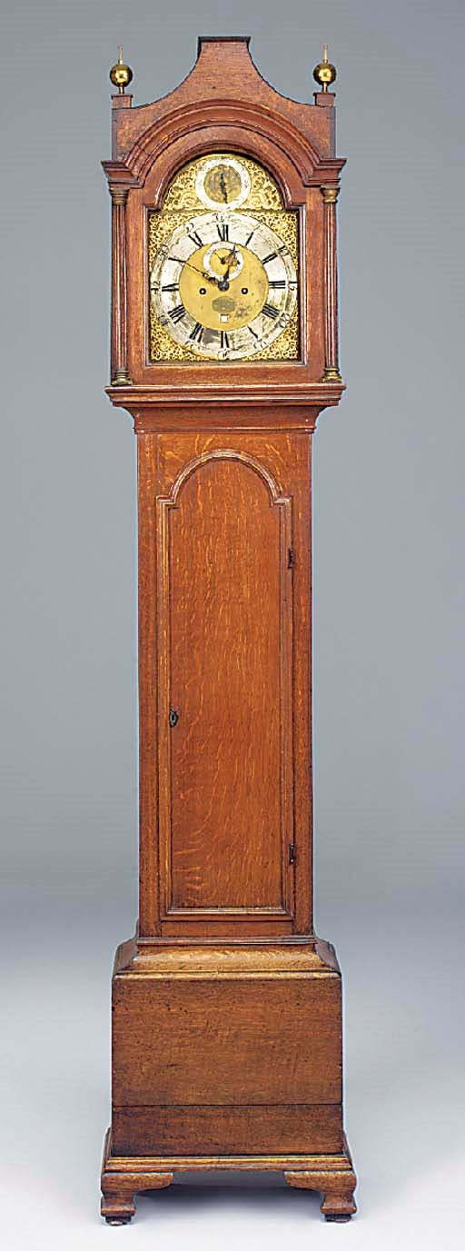A George III oak longcase clock, circa 1775