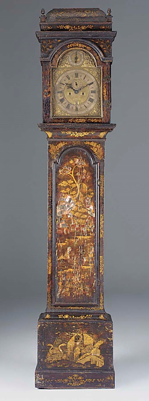 A George I japanned longcase clock, circa 1725