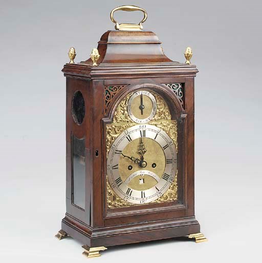 A George III mahogany striking bracket clock, circa 1770