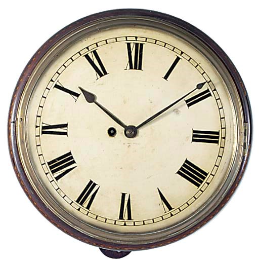 A George IV mahogany dial timepiece, circa 1820
